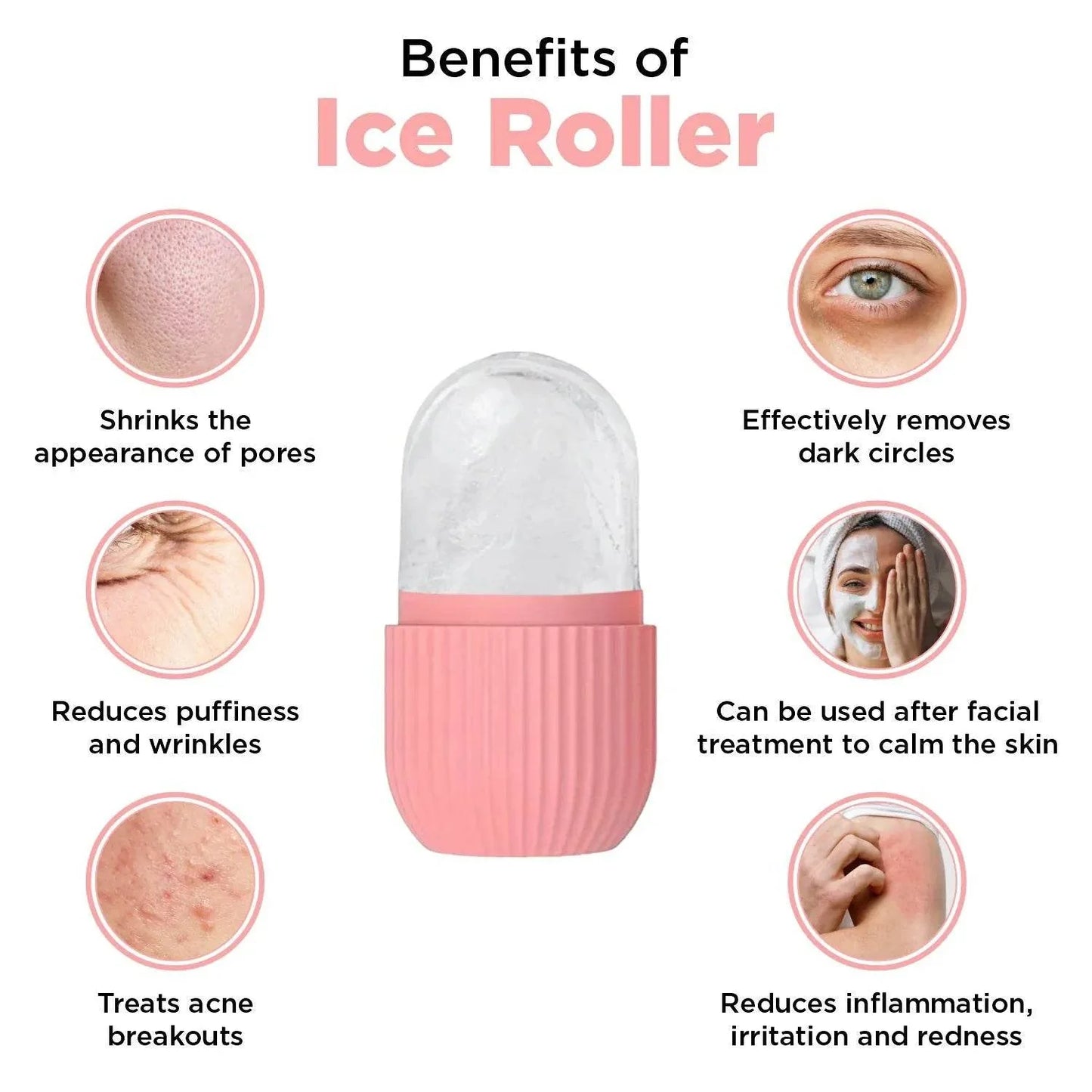 Reusable Ice Roller for Face & Skin Care β Reduces Puffiness and Pores ( The Savings Spot Sale ) - The Body Essential