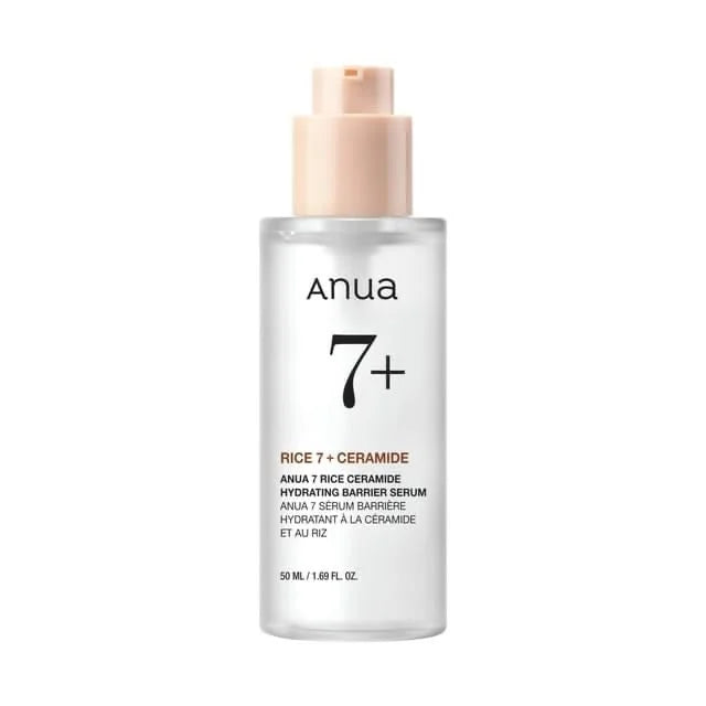 Anua Rice 7+ Ceramide Hydrating Barrier Serum 50ml | Rice & Ceramide Serum for Hydrated, Smooth & Radiant Skin