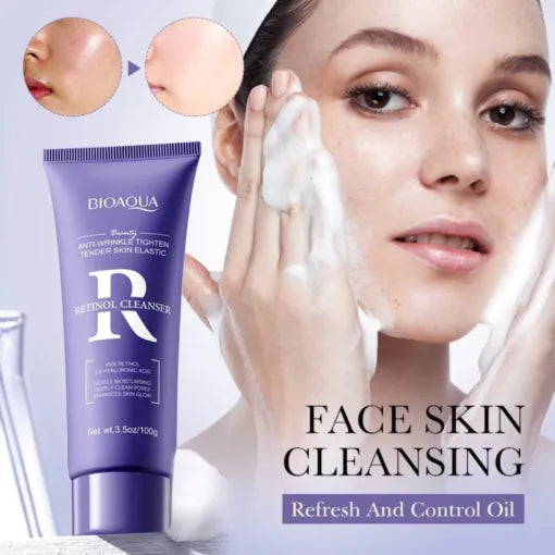 BIOAOUA Deep Cleaning for Retinol Face Wash Whitening Anti-Aging Facial Wash