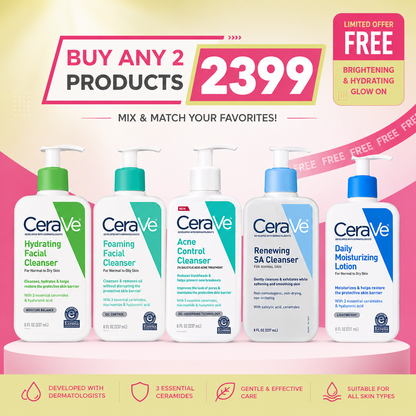 Buy Any 2 Cleansers - Moisturizers Limited Time Offer !