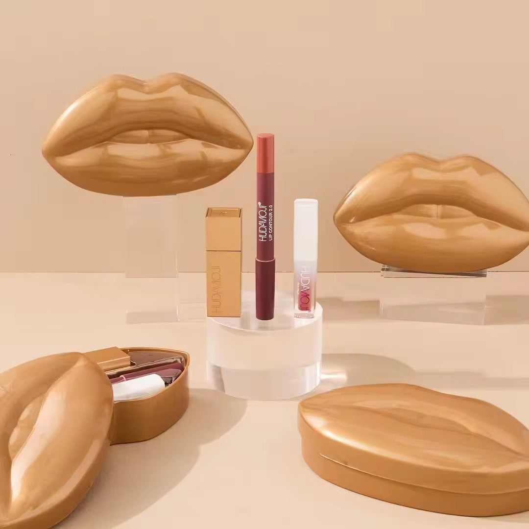 Hudamoji 3 in 1 Velvet Matte Lip Care Trio