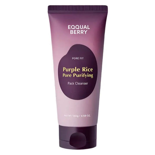 EQQUAL Berry Purple Rice Pore Purifying Pack Cleanser – Deep Cleansing & Pore Refining Face Wash