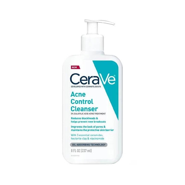 CeraVe Acne Control Cleanser: 2% Salicylic Acid for Clear Skin