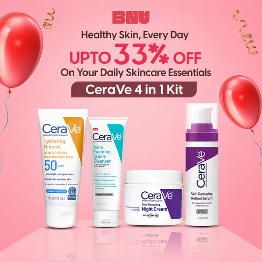 CeraVe 4-in-1 Skincare Bundle | SPF 50, Acne Cleanser, Retinol & Night Cream