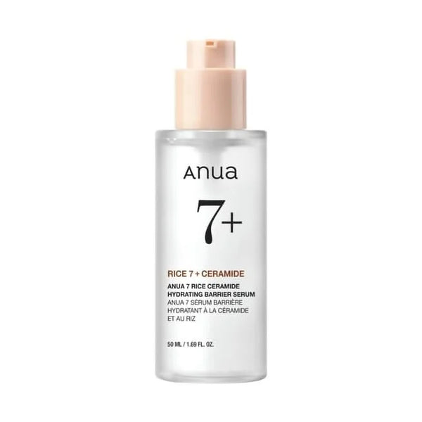 Anua Rice 7+ Ceramide Hydrating Barrier Serum 50ml | Rice & Ceramide Serum for Hydrated, Smooth & Radiant Skin
