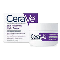 CeraVe Skin Renewing Night Cream 48g | Ceramides & Peptides Night Moisturizer for Hydrated, Smooth & Renewed Skin