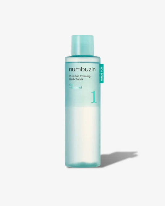 Numbuzin No.1 Pure-full Calming Herb Toner 300ml mint green bottle