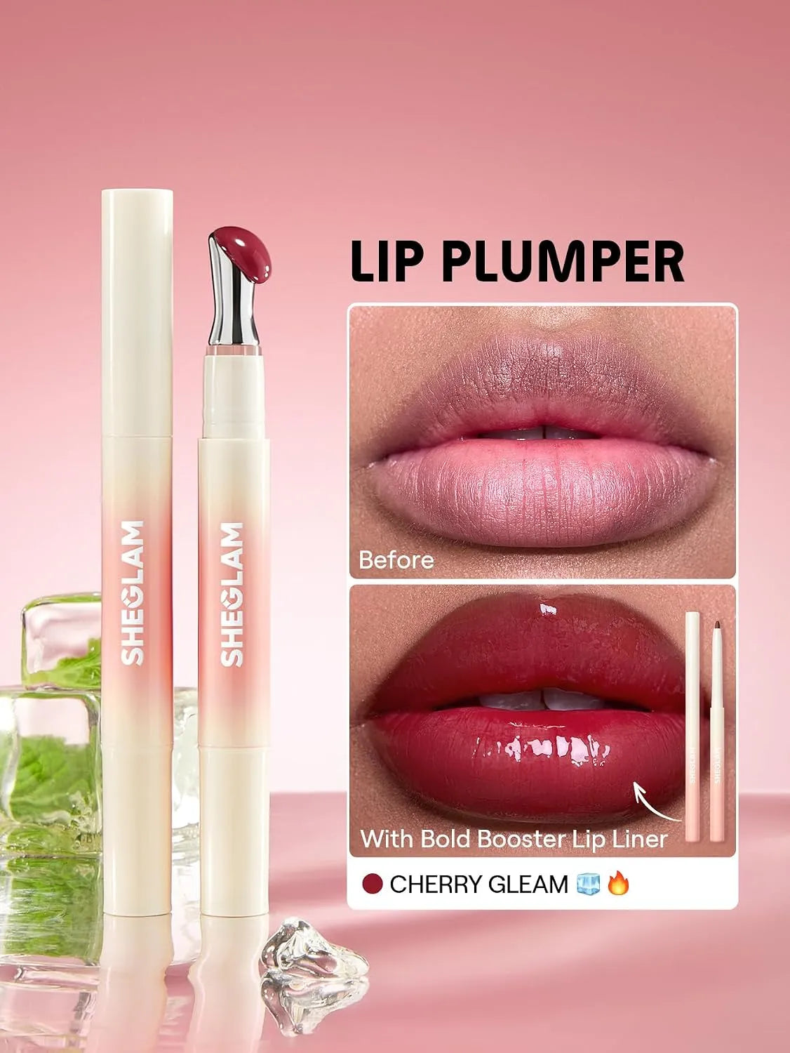 SHEGLAM Hydrating Lip Gloss | Cruelty-Free Plumping Peptides | Bundle of 8 Different Shades