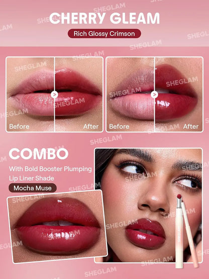 SHEGLAM Hydrating Lip Gloss | Cruelty-Free Plumping Peptides | Bundle of 8 Different Shades