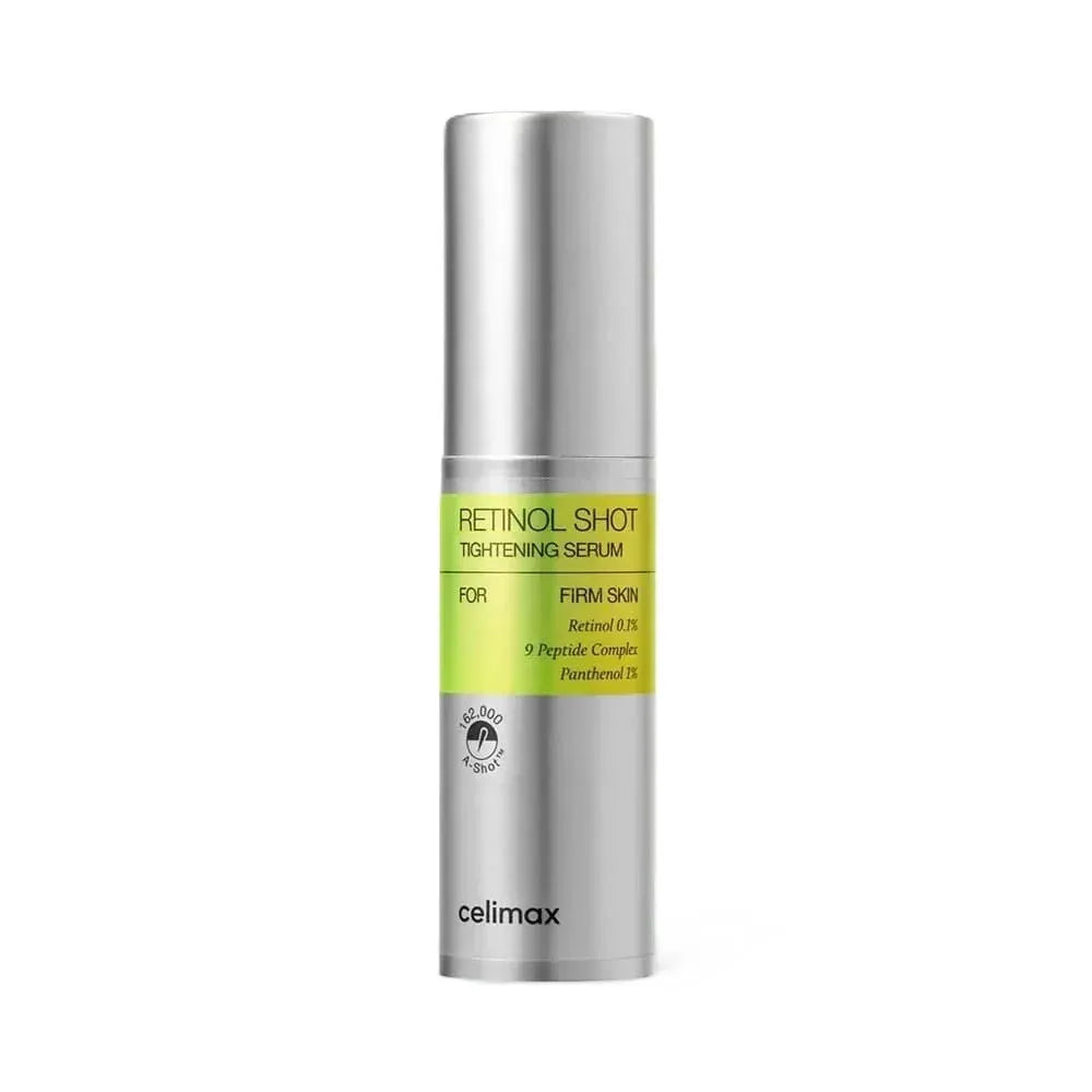 Celimax The Vita-A Retinol Shot Tightening Serum 30ml silver airless pump bottle