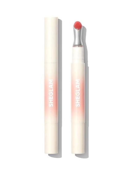 SHEGLAM Hydrating Lip Gloss cruelty-free plumping peptides pen applicator in coral shade