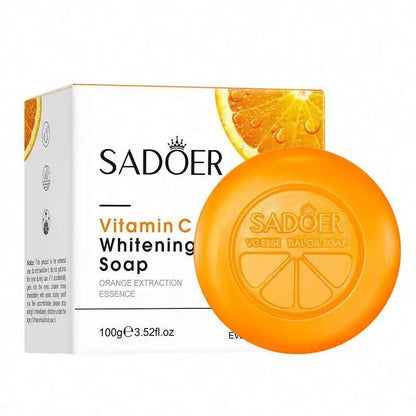 SADOER Vitamin C Whitening Soap 100g orange bar with box