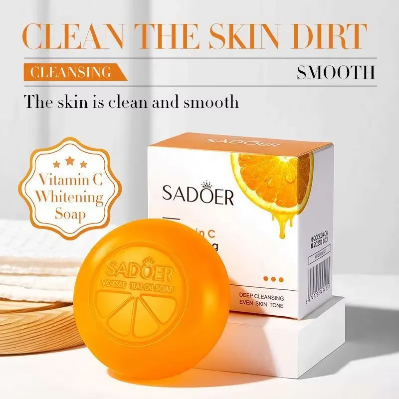 SADOER Vitamin C Whitening Soap 100g | Orange Extraction Essence