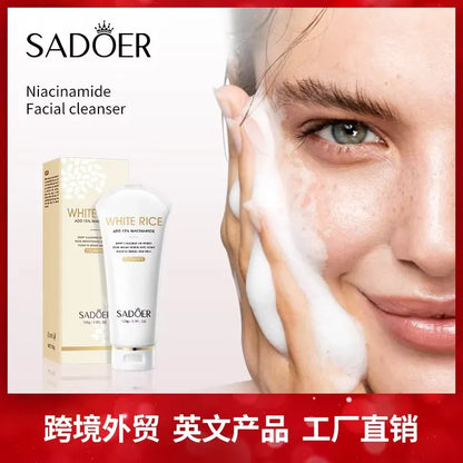 SADOER White Rice 15% Niacinamide Cleanser 100g | Deep Pore Brightening
