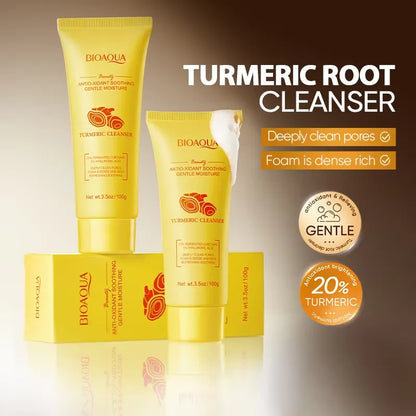 BIOAQUA Turmeric Antioxidant Soothing Gentle Moisture Cleanser 100g