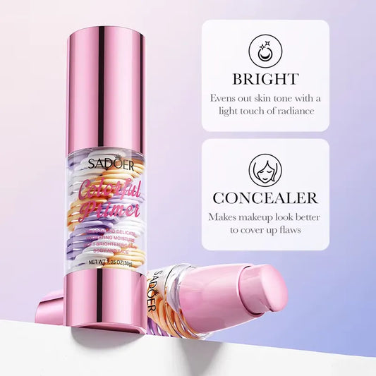 SADOER Colorful Primer 30g | Hydrating Soft Brightening Skin Body and Face
