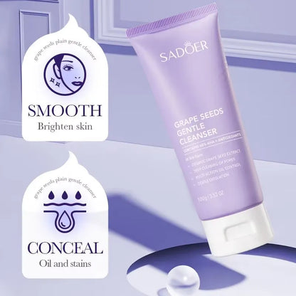 SADOER Grape Seeds Gentle Cleanser 100g | Antioxidant Face Wash