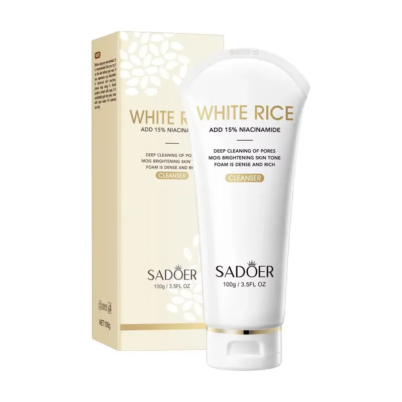 SADOER White Rice 15% Niacinamide Cleanser 100g with box