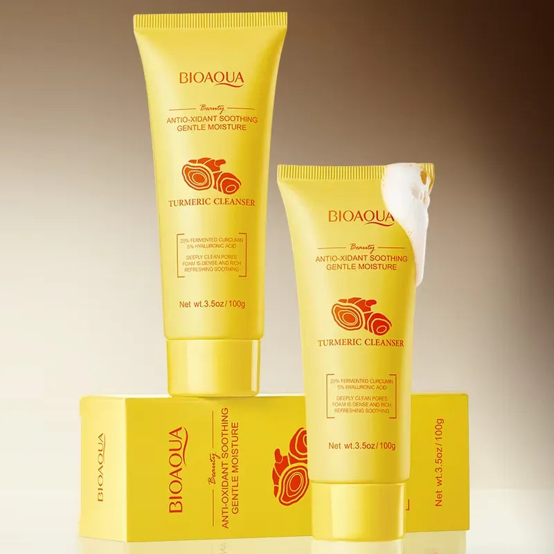 BIOAQUA Turmeric Antioxidant Soothing Gentle Moisture Cleanser 100g