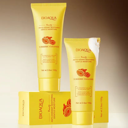 BIOAQUA Turmeric Antioxidant Soothing Gentle Moisture Cleanser 100g