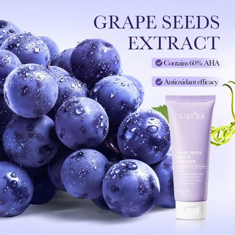 SADOER Grape Seeds Gentle Cleanser 100g | Antioxidant Face Wash