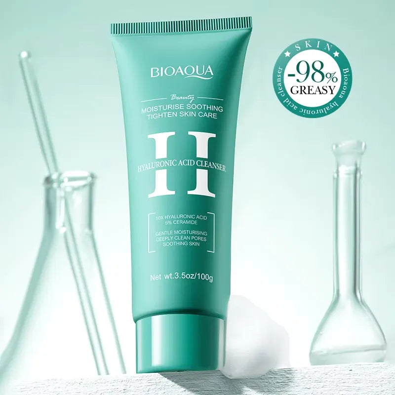 BIOAQUA Hyaluronic Acid Cleanser 100g | 10x HA + 5% Ceramide
