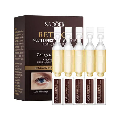 SADOER Retinol Multi Effect Anti-Wrinkle Firming Eye Serum ampoules with box