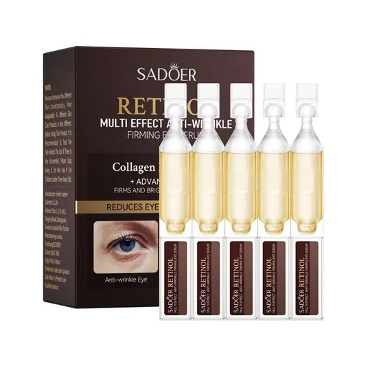 SADOER Retinol Multi Effect Anti-Wrinkle Firming Eye Serum ampoules with box