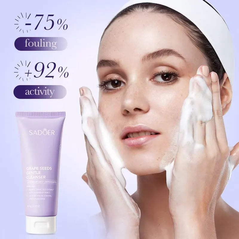 SADOER Grape Seeds Gentle Cleanser 100g | Antioxidant Face Wash