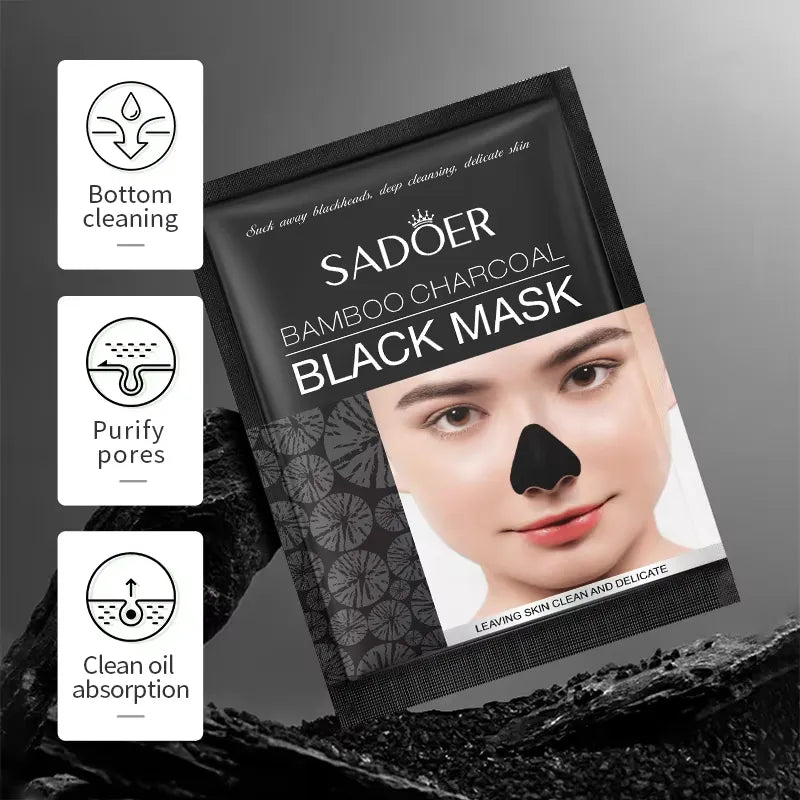 SADOER Bamboo Charcoal Black Mask | Deep Cleansing Blackhead Removal