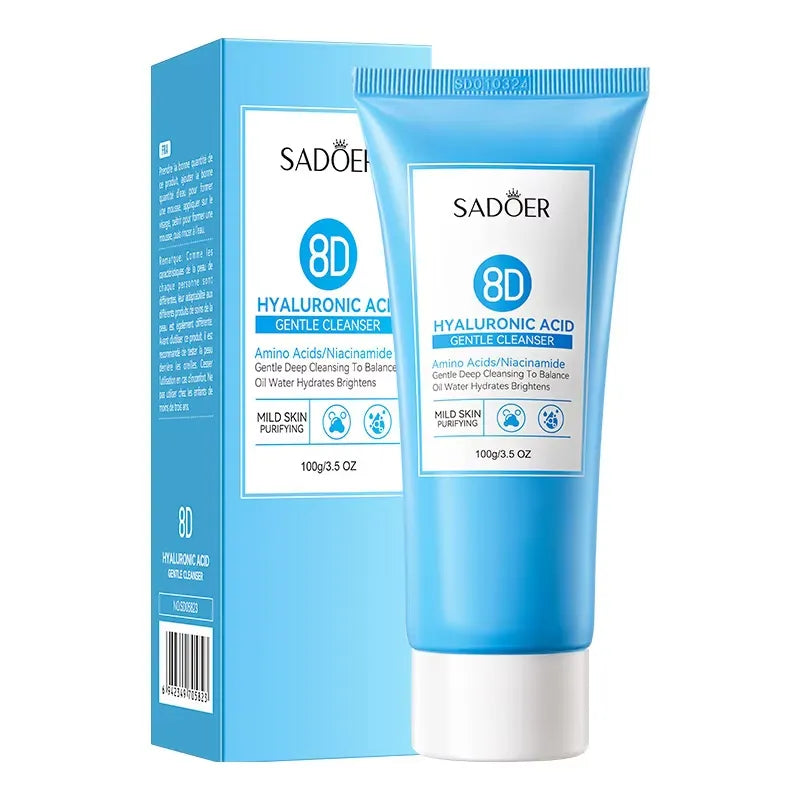 SADOER 8D Hyaluronic Acid Gentle Cleanser 100g blue tube with box