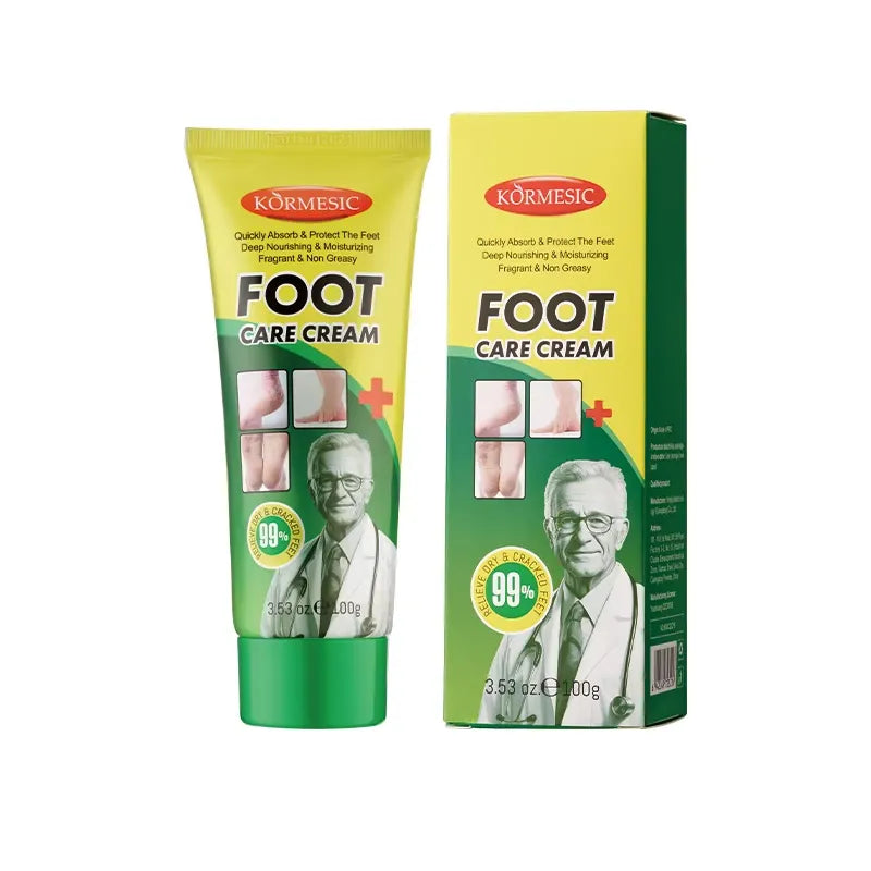 KORMESIC Foot Care Cream 100g yellow green tube with box