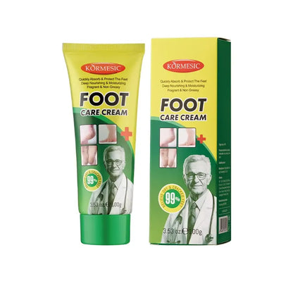 KORMESIC Foot Care Cream 100g yellow green tube with box