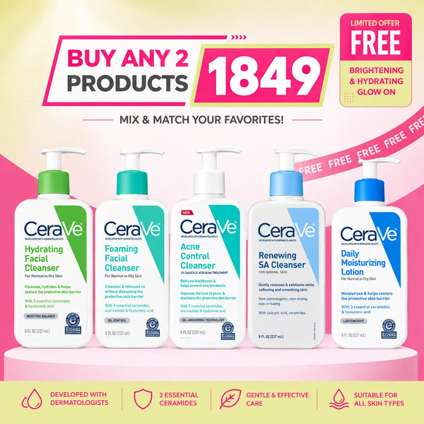 CeraVe Mix & Match Bundle | Any 2 Cleansers or Moisturizers | Limited Time Offer